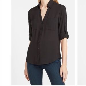 Black Express Portofino Shirt Button-Up XS